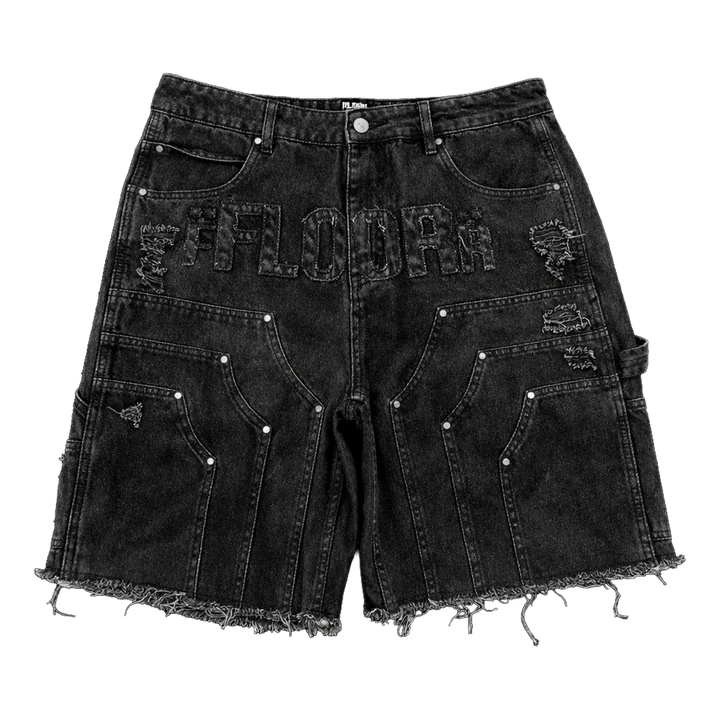 Floor 914 BLACK WASH WORKMAN JORTS