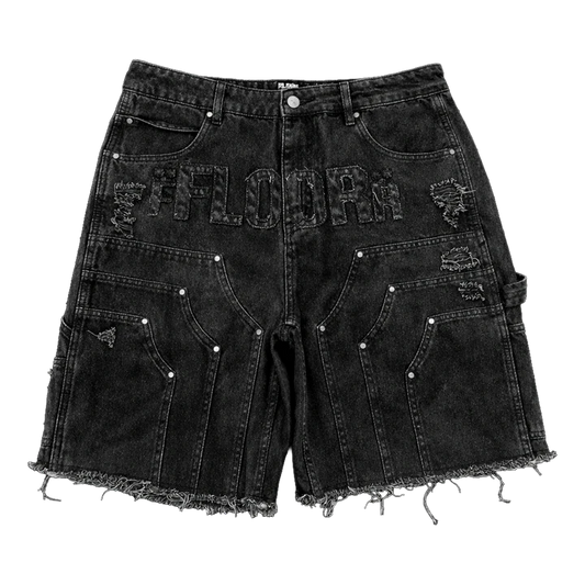 Floor 914 BLACK WASH WORKMAN JORTS