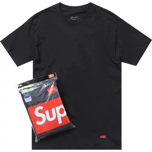 Supreme x Hanes Tagless Tees (3 Pack) 'Black'