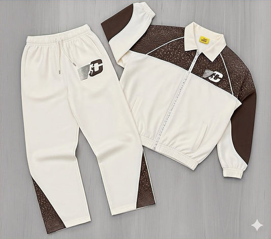 Coke Boys Rhinestone Windbreaker CREAM/ BROWN