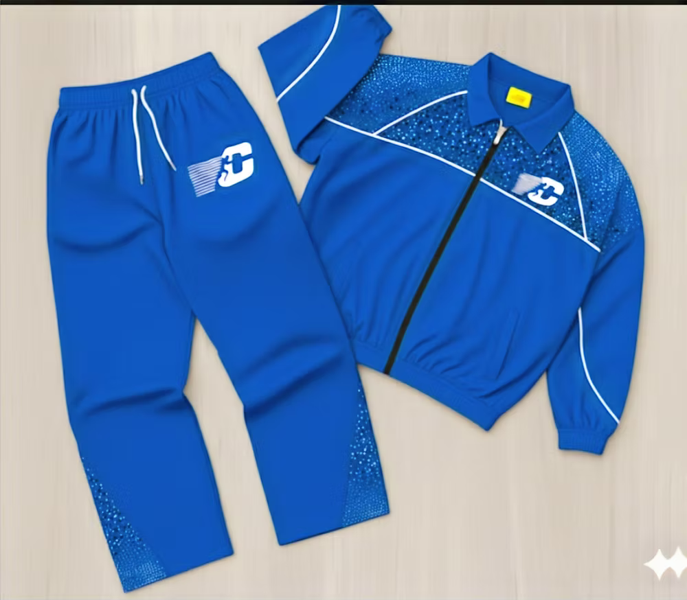 Coke Boys Rhinestone Windbreaker Set BLUE/ BLUE