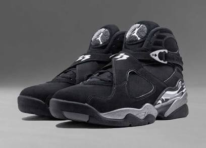 Air Jordan 8 "Chrome" (Black/Chrome)