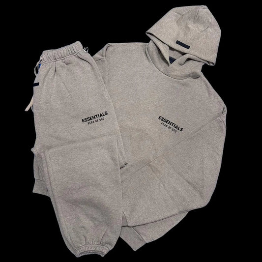 Essentials Fear of God Kids Fleece Hoodie 'Heather Grey'