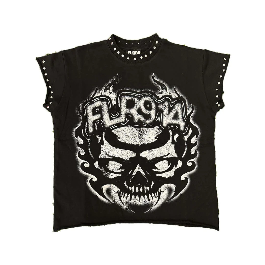 Floor 914 Skull Inferno Cutoff Black