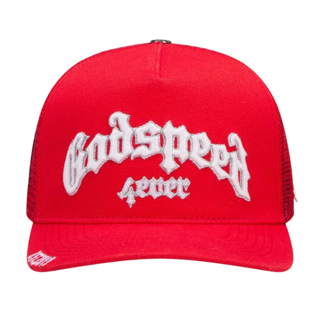 Godspeed Forever Trucker Hat Cherry Red