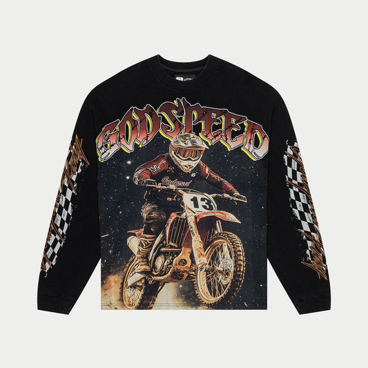 Godspeed Full Throttle LS T-Shirt (Black Wash)
