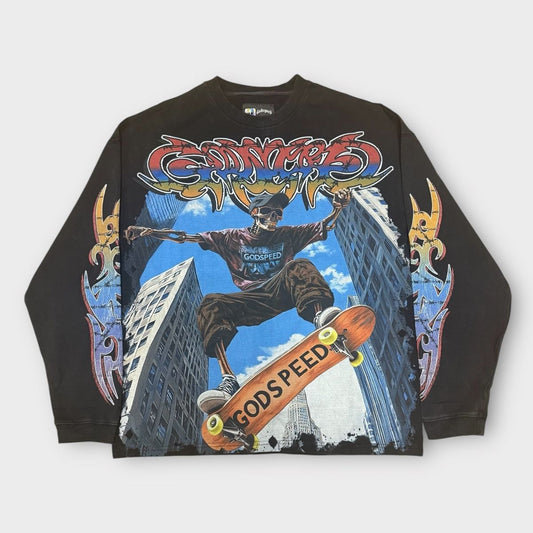 Godspeed Ollie LS T-Shirt (Black Wash)