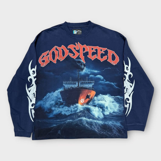 Godspeed Sea Sick LS T-Shirt (Navy)