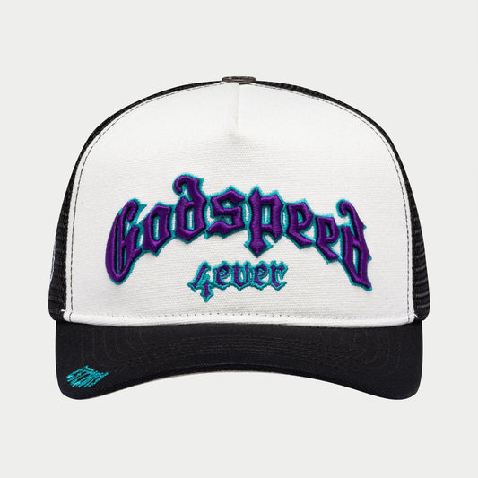 Godspeed Forever Trucker Hat (Teal/Purple) BOOM