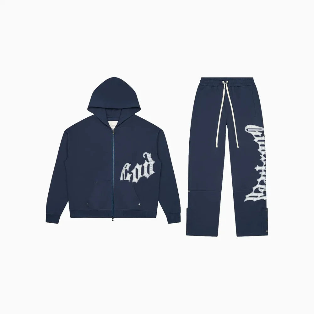 Godspeed OG LOGO SWEATSUIT V2 Navy Silver Boom
