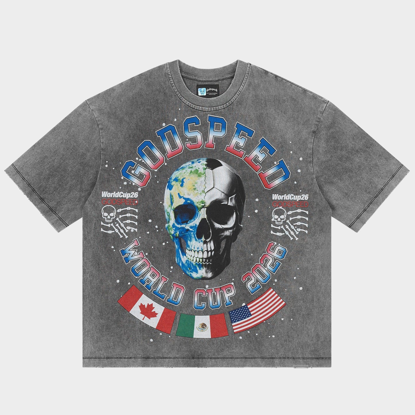 Godspeed Planet Futbol shirt grey