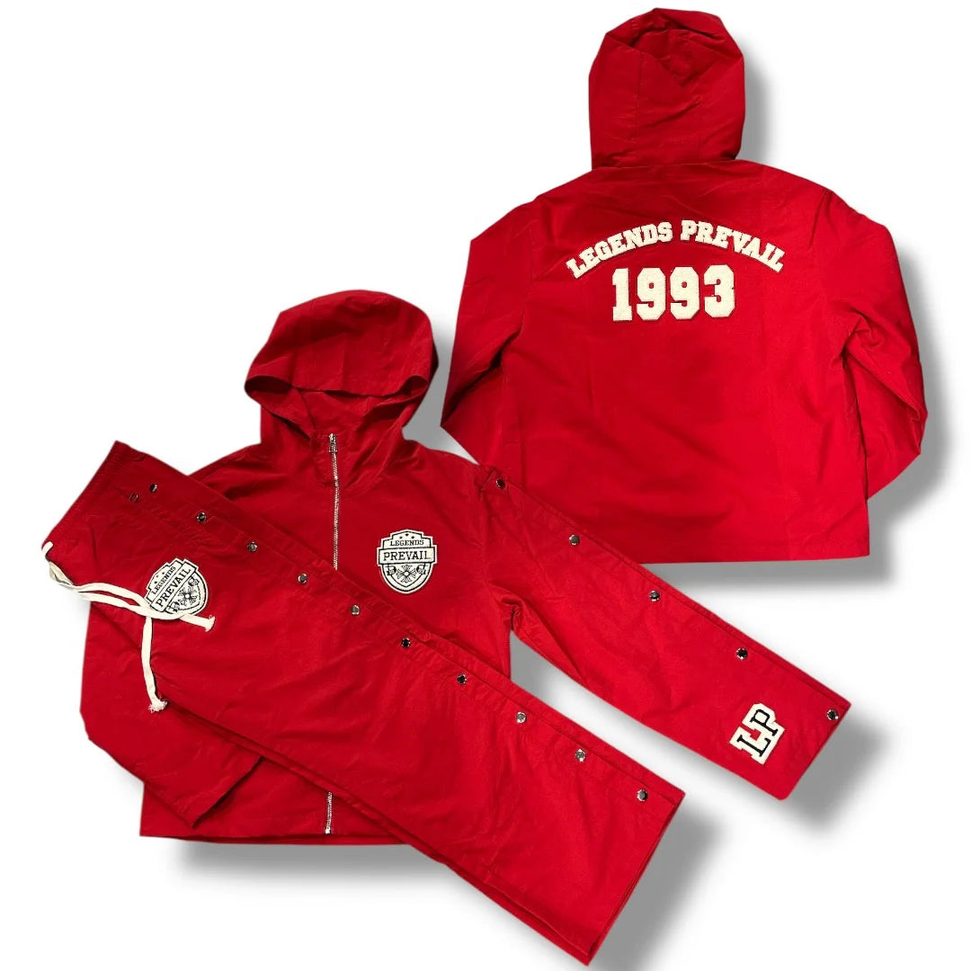 LEGENDS PREVAIL WINDBREAKER SET RED