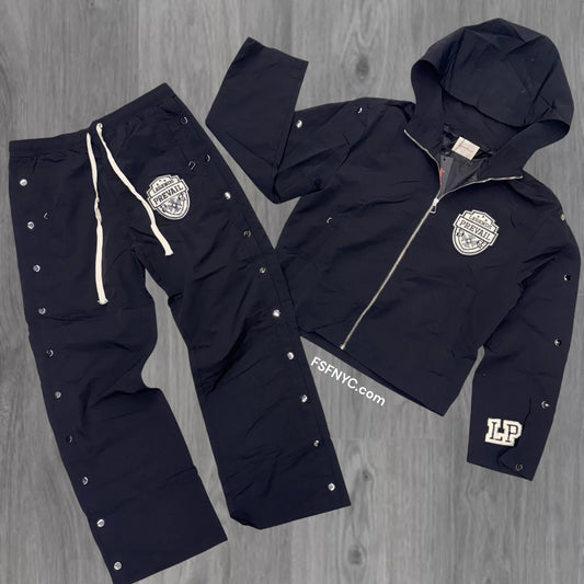 LEGENDS PREVAIL- WINDBREAKER “93” ZIP JACKET SET - BLACK