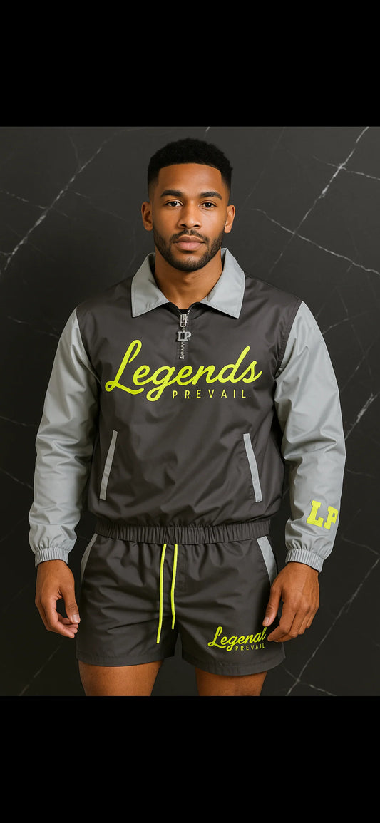 Legend Prevail Windbreaker Set Lime Green