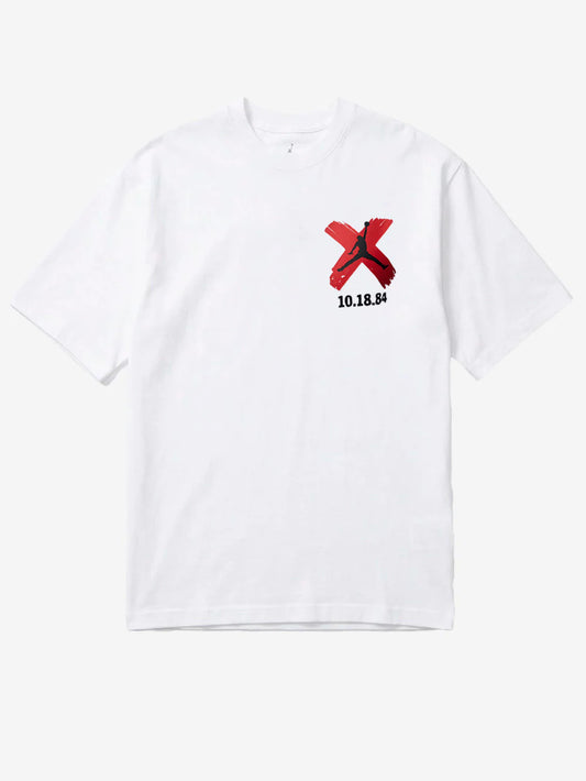 jordan Men's Brooklyn Banned GFX Short Sleeve Crew T-Shirt - White