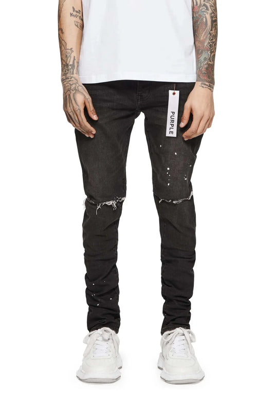 Purple Jeans Black Overspray