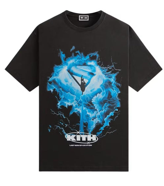 Kith x Superman (2025 Movie) Lightning Vintage Tee Size L Brand New Sealed