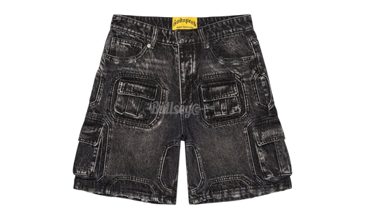 GODSPEED OCTAGON CARGO DENIM BLACK SHORTS