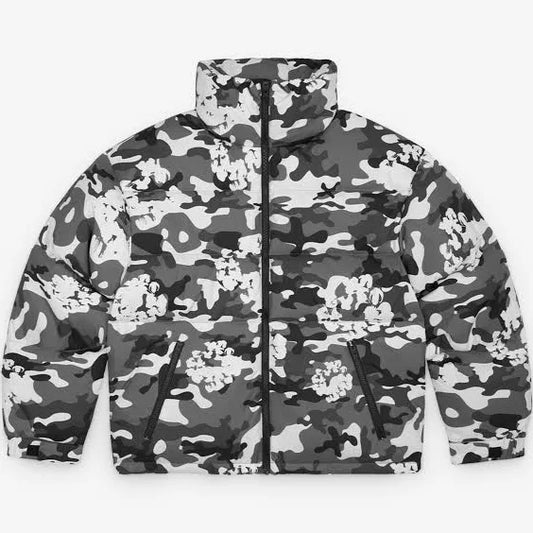 Denim Tears - Men's Cotton Wreath Puffer Jacket - (Camo)