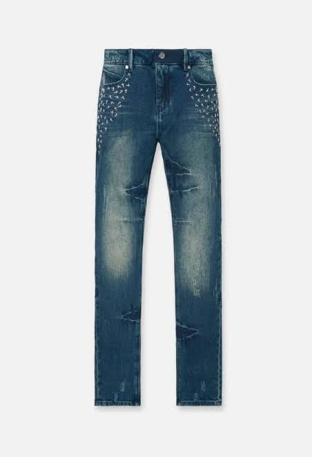 RTA Bryant Metal Crosses Skinny Jeans