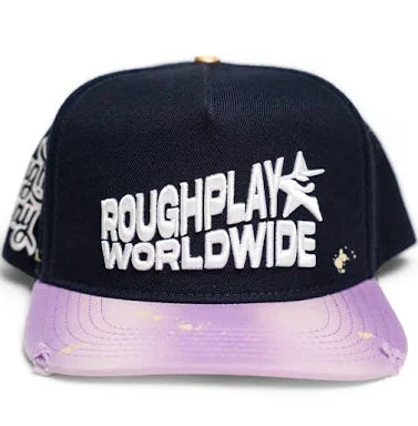 Rough Play Worldwide Snapback Hat Navy/Purple