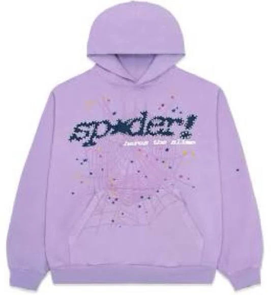 SPIDER Men's Logo-Print Purple Hoodie