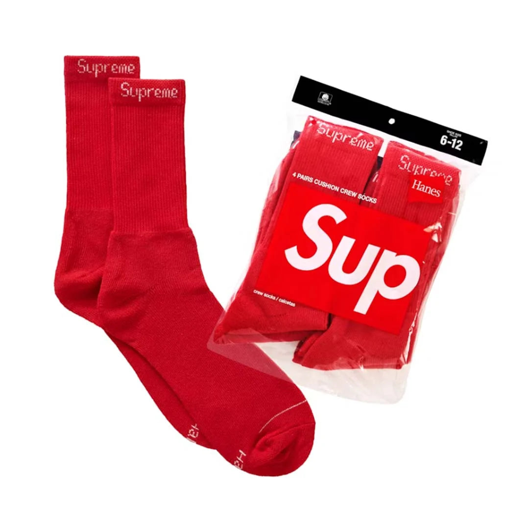Supreme red socks