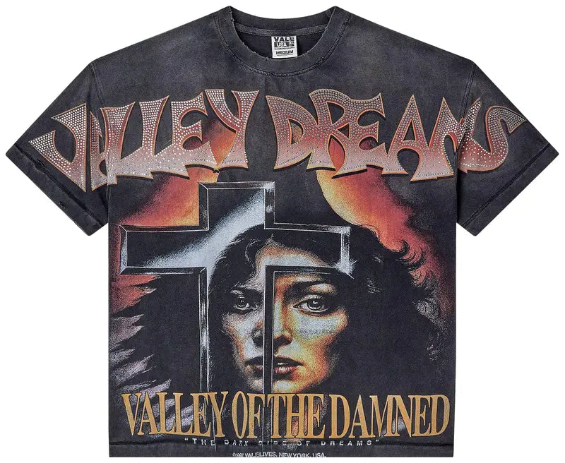 Vale Forever Damned Bling Tee 'Washed/Black'