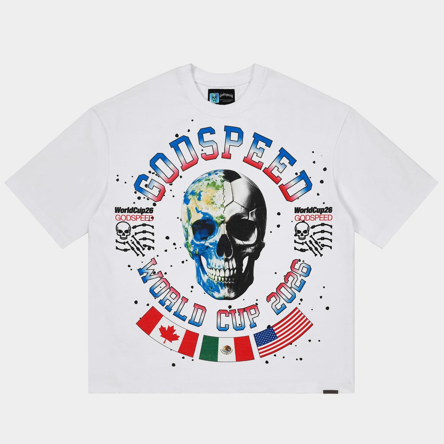 Godspeed Planet Futbol shirt white