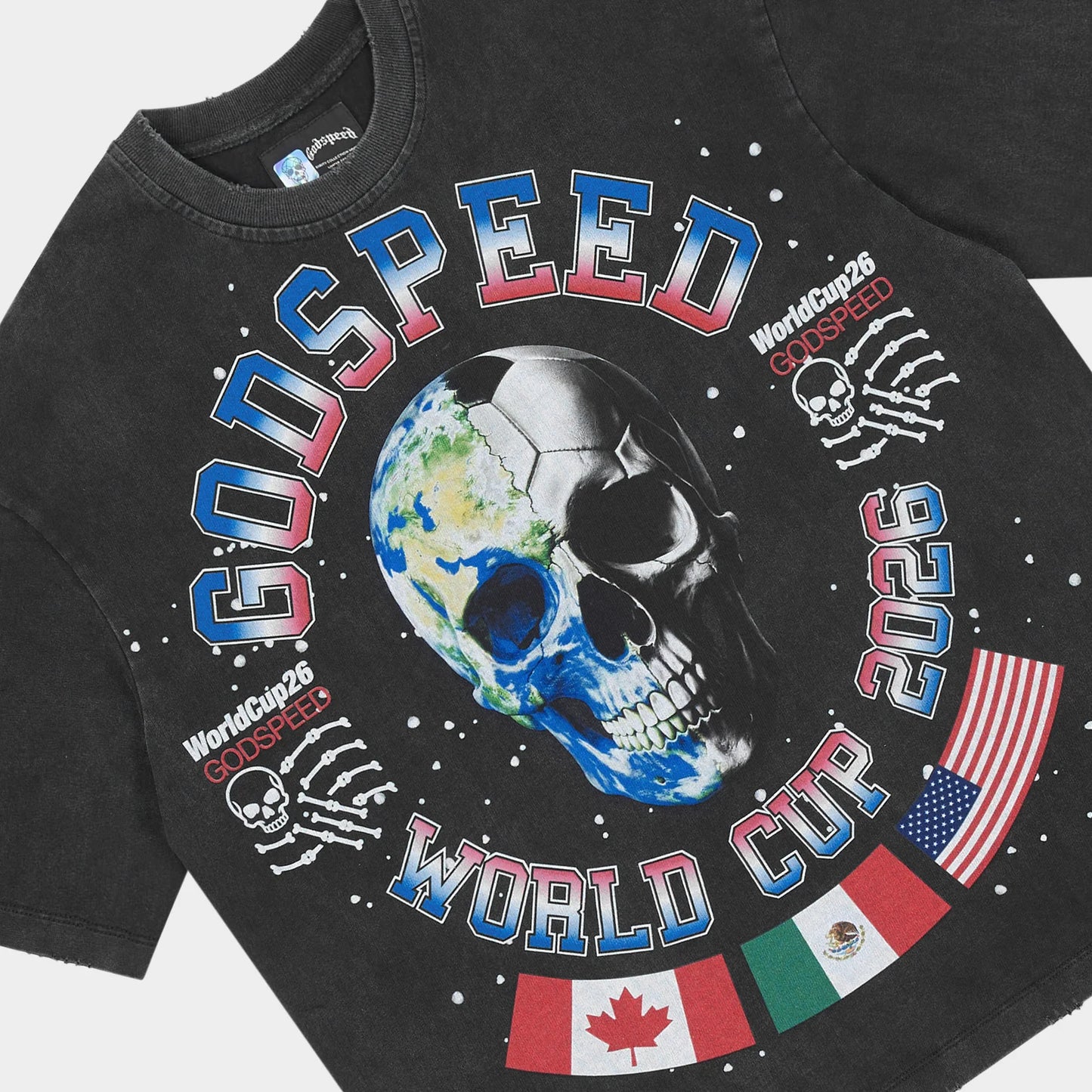 Godspeed Planet Futbol shirt black